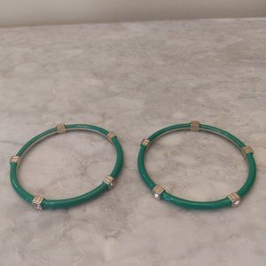 Pair of green gold bracelets